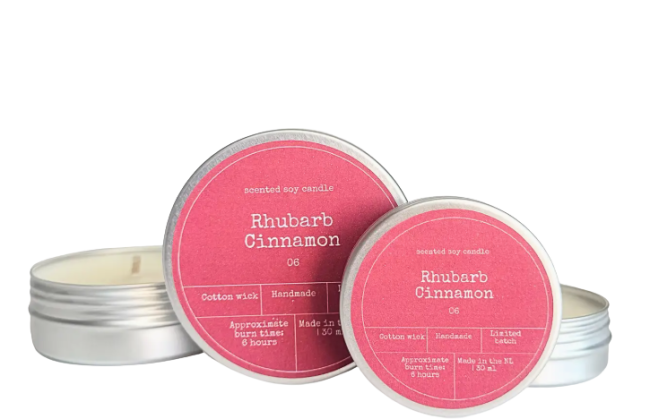 Bougie parfumée - Rhubarbe et cannelle