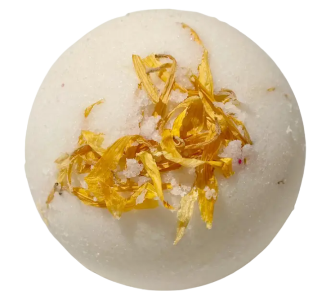 Boule de bain artisanale nourrissante aux fleurs de souci