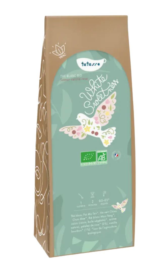 White Sweetness - Thé blanc bio saveur vanille - 100g